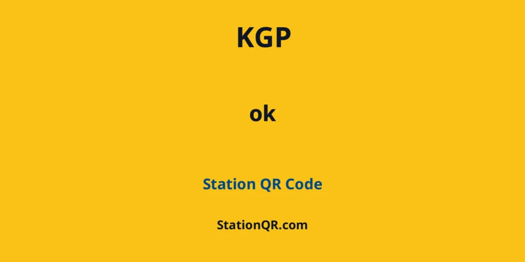 KGP railway station QR code for UTS and RailOne ticket booking, West Bengal - StationQR.com