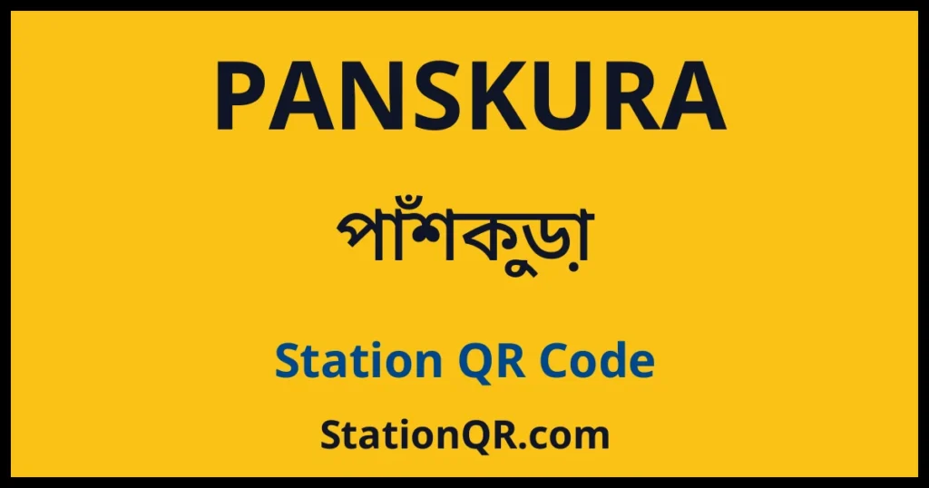 Panskura railway station QR code for UTS and RailOne ticket booking, West Bengal - StationQR.com